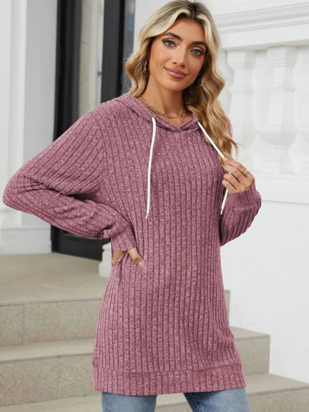 Drawstring Long Sleeve Hoodie - V.I.P Digital Presence