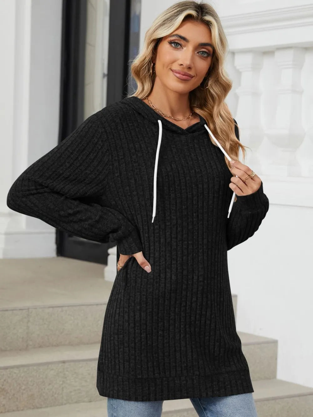 Drawstring Long Sleeve Hoodie - V.I.P Digital Presence