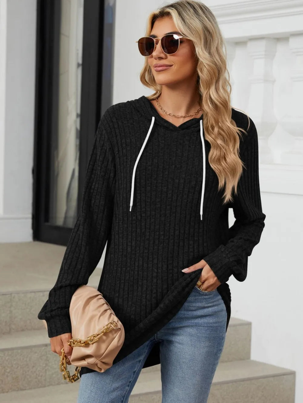 Drawstring Long Sleeve Hoodie - V.I.P Digital Presence