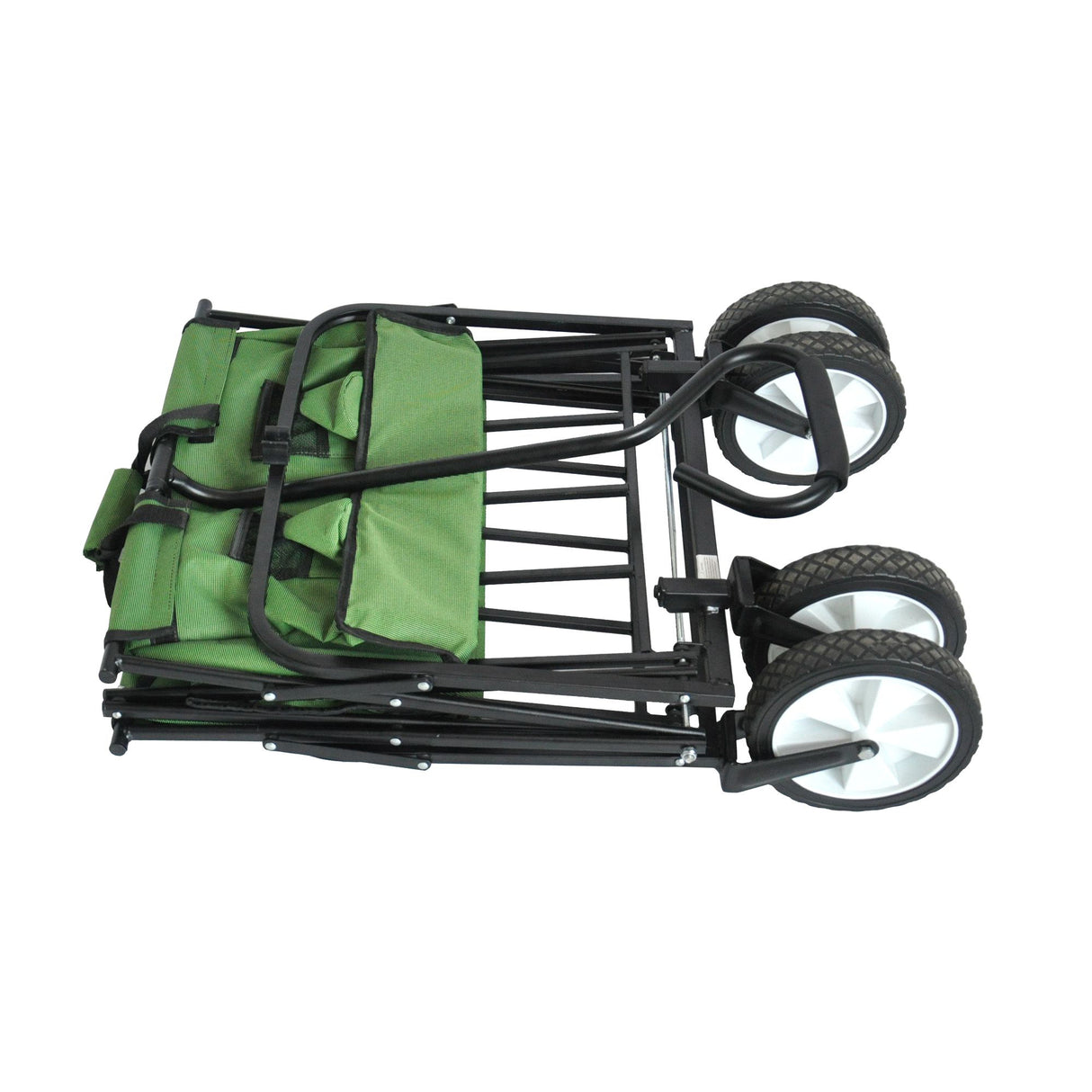 Folding Wagon Garden Shopping Beach Cart (Green) - V.I.P Digital Presence