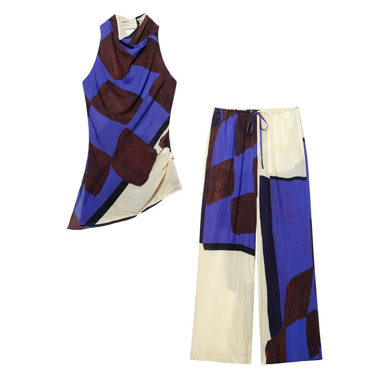 European and American style women's fashion casual printed neck hanging set - V.I.P Digital Presence