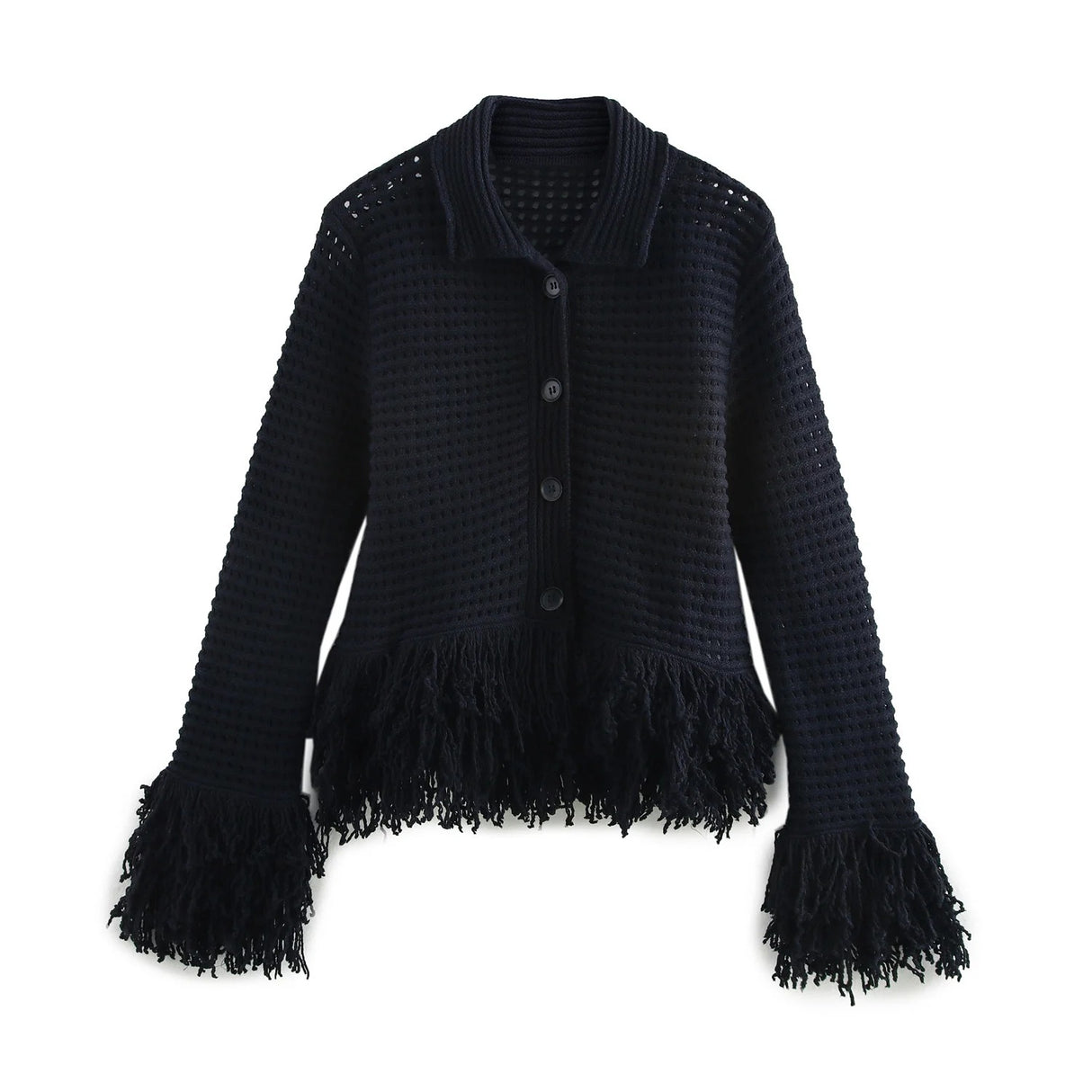 European and American women's fashion versatile tassel knit sweater+skirt set - V.I.P Digital Presence