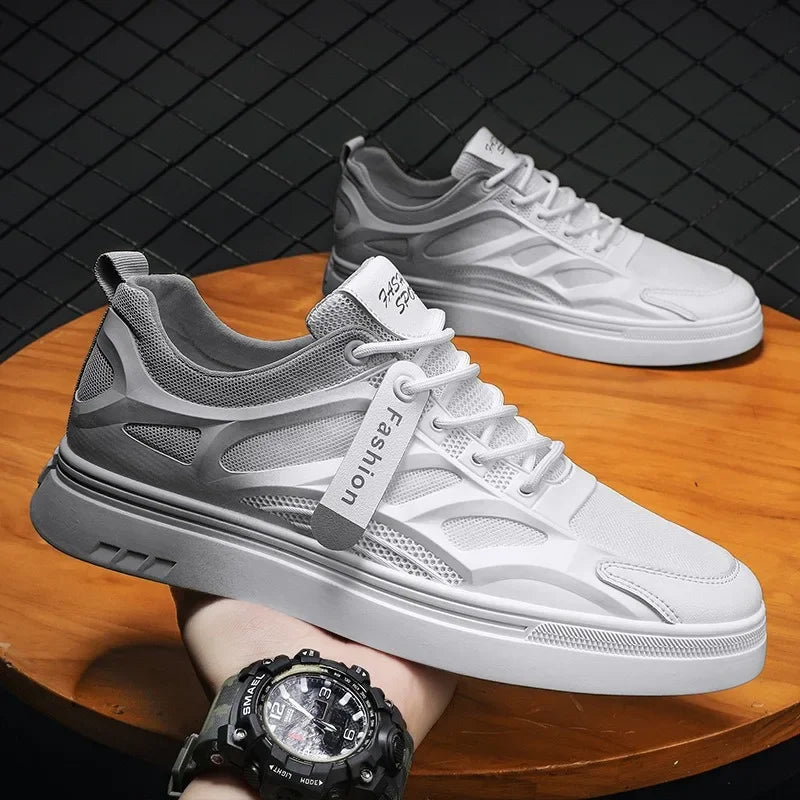 Fashion Men Casual Shoes Spring Men Sneakers Men Vulcanize Shoes White All-match Shoes Male Flats Lace-up Platform Tennis Shoes - V.I.P Digital Presence