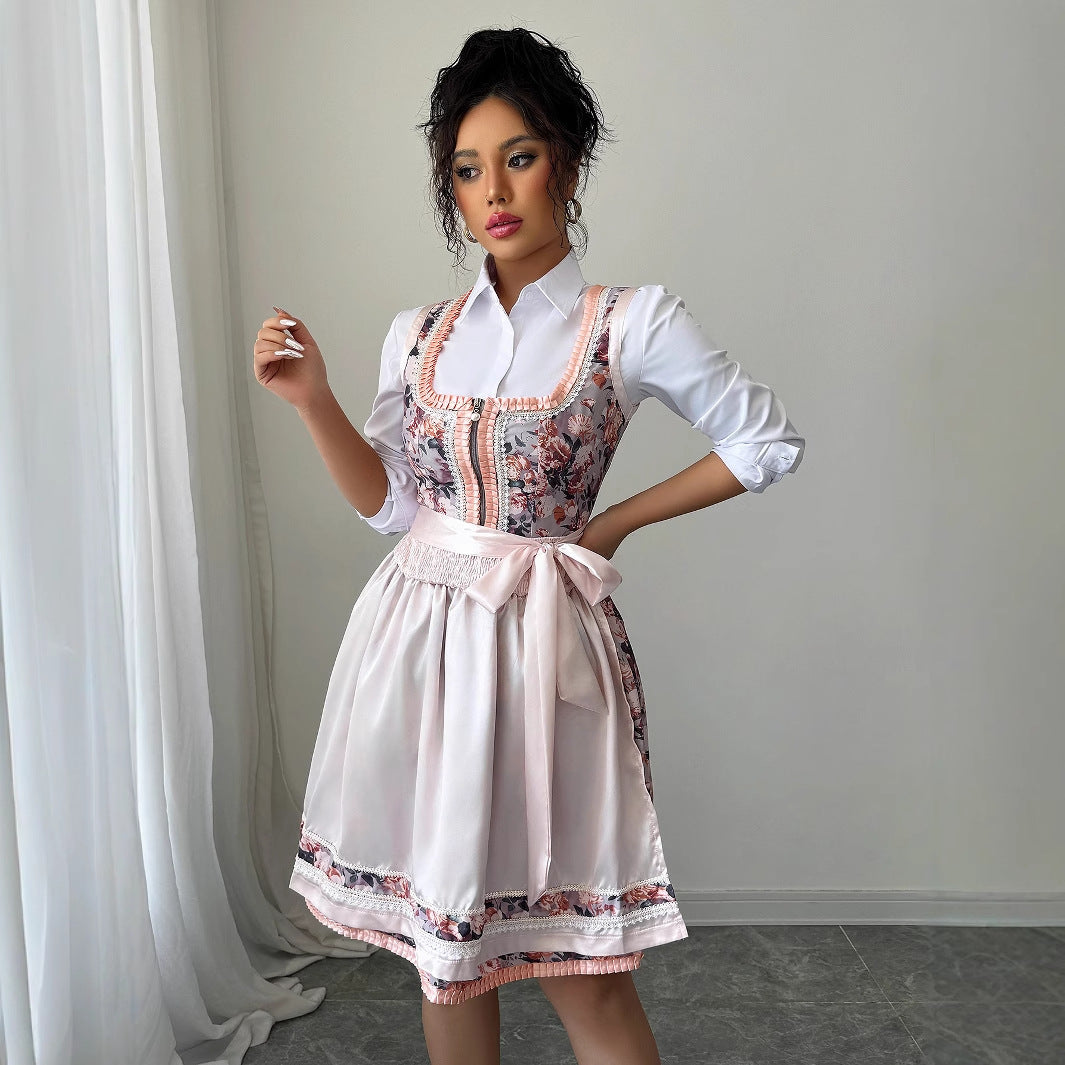 Fashionable floral bouquet waist long skirt dress - V.I.P Digital Presence