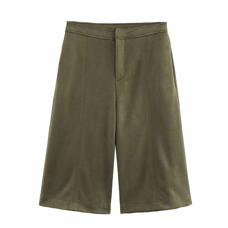 Fashionable lazy suede jacket bomber jacket shorts back skirt jacket set - V.I.P Digital Presence