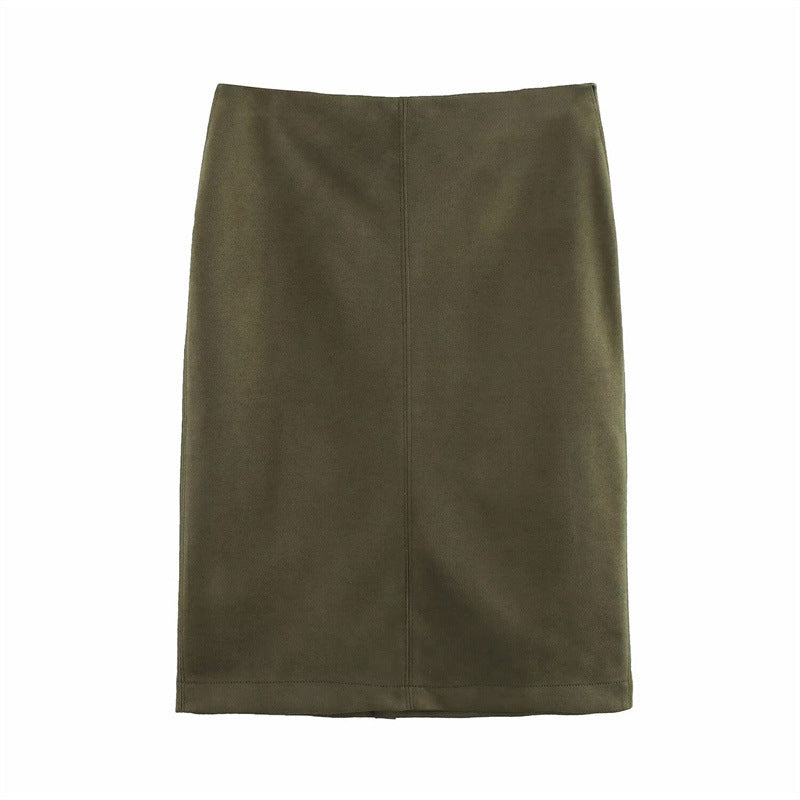 Fashionable lazy suede jacket bomber jacket shorts back skirt jacket set - V.I.P Digital Presence