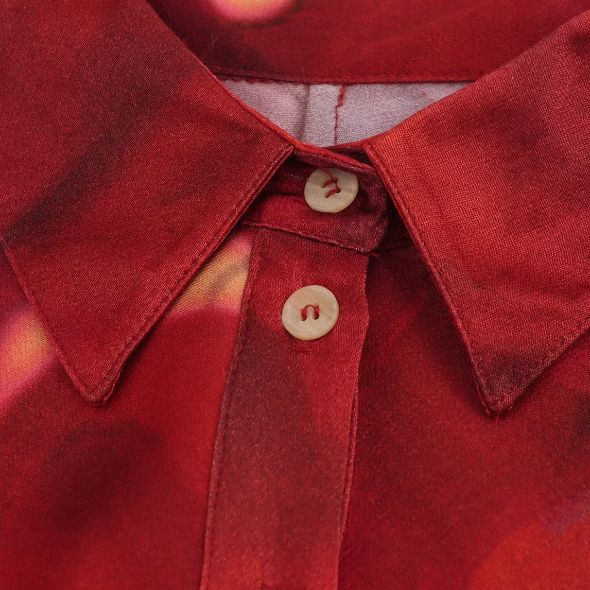 Flip collar single breasted printed shirt long skirt dress for women - V.I.P Digital Presence