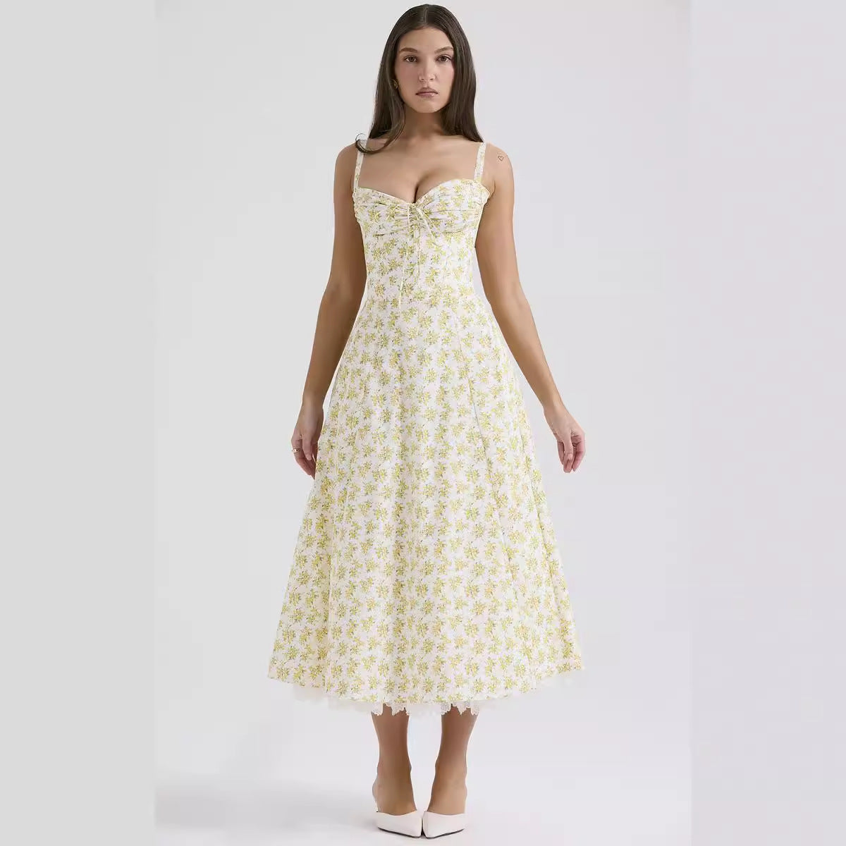 Floral series French summer camisole gentle style dress slimming floral camisole long skirt - V.I.P Digital Presence