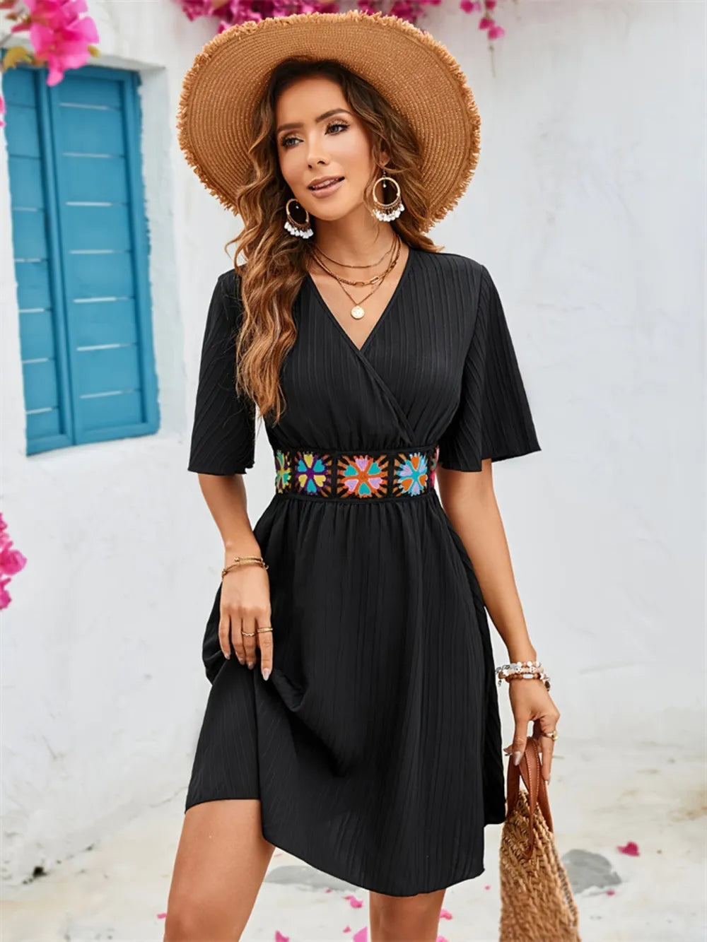 Flutter Sleeve Mini Dress - V.I.P Digital Presence