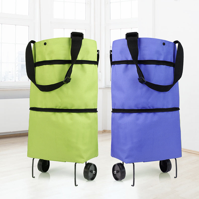 Folding Shopping Pull Cart Trolley Bag With Wheels Foldable Shopping Bags Reusable Grocery Bags Food Organizer Vegetables Bag - V.I.P Digital Presence