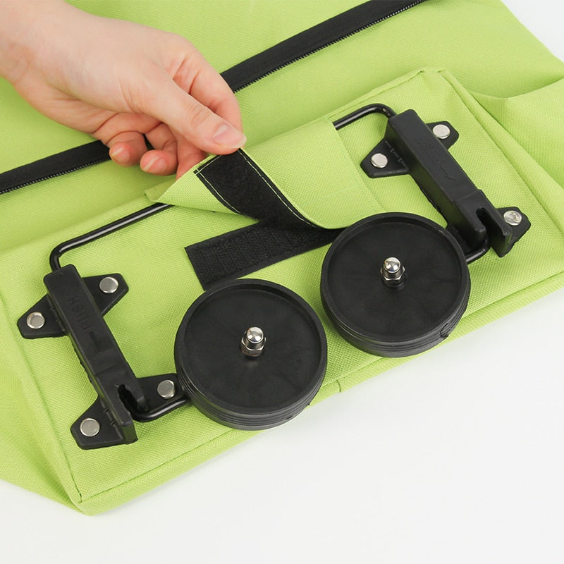 Folding Shopping Pull Cart Trolley Bag With Wheels Foldable Shopping Bags Reusable Grocery Bags Food Organizer Vegetables Bag - V.I.P Digital Presence