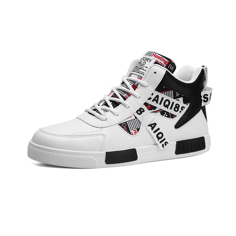 Four Seasons New Men's Casual Shoes Fashionable Outdoor Sports Shoes Trendy High Top Board Shoes - V.I.P Digital Presence