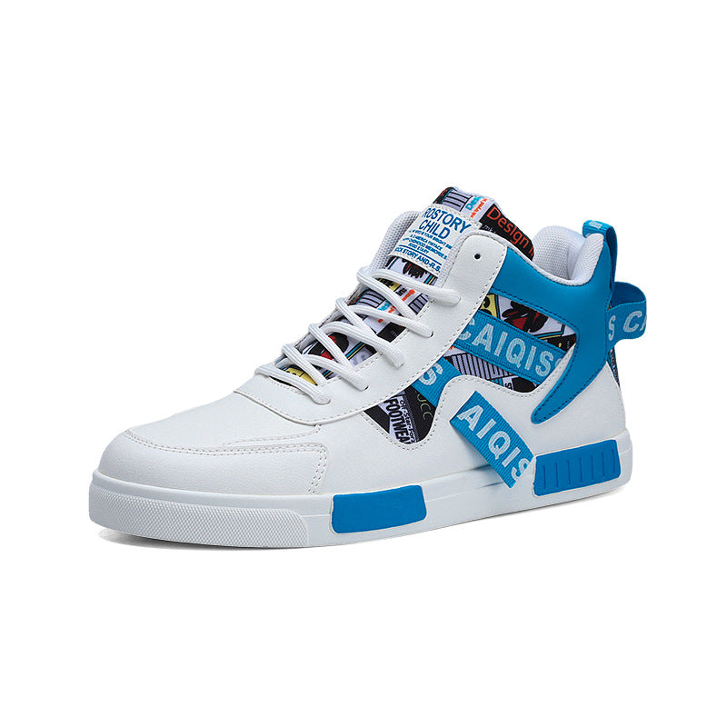 Four Seasons New Men's Casual Shoes Fashionable Outdoor Sports Shoes Trendy High Top Board Shoes - V.I.P Digital Presence