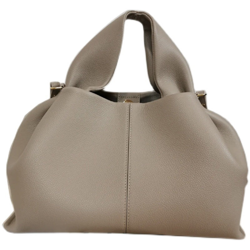 French Brand Lazy Solid Color All-Match Handbag Pleated Hobos Large-Capacity Shoulder Tote Cloud Woman Crossbody Bag - V.I.P Digital Presence