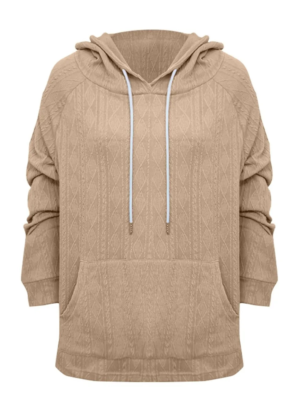 Full Size Drawstring Long Sleeve Hoodie - V.I.P Digital Presence