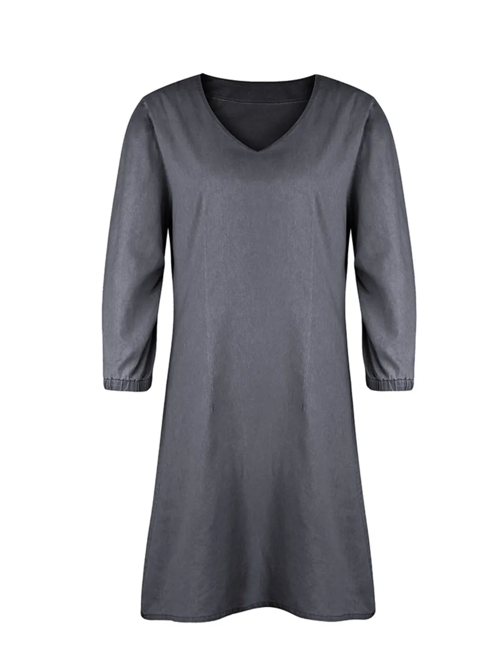 Full Size V-Neck Half Sleeve Dress - V.I.P Digital Presence