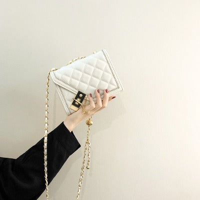 High-end mini bag women's fashion niche ins rhombus chain crossbody bag - V.I.P Digital Presence