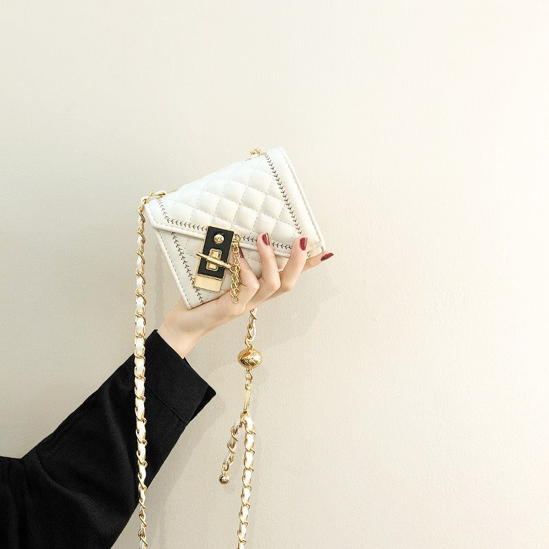 High-end mini bag women's fashion niche ins rhombus chain crossbody bag - V.I.P Digital Presence