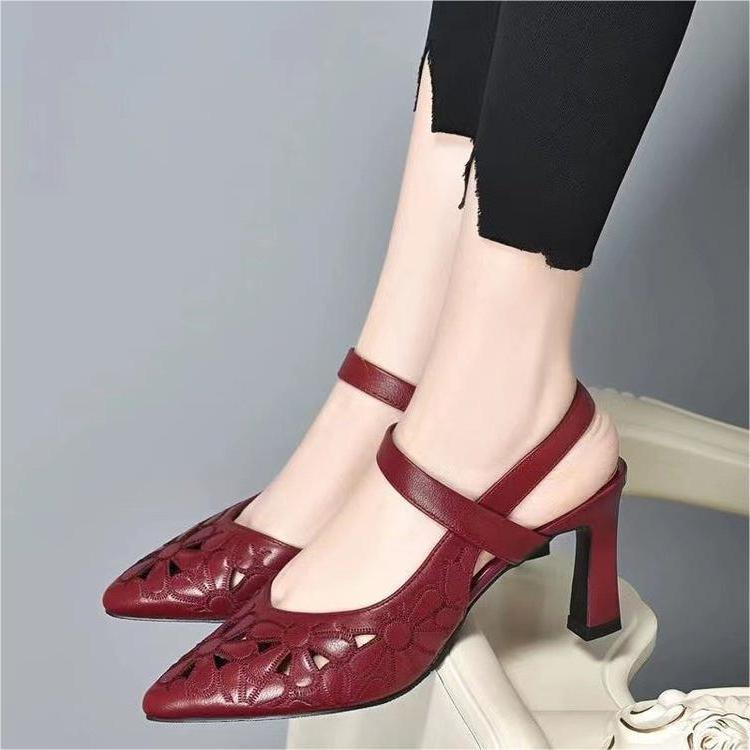 High heeled sandals with pointed hollow high heels for women - V.I.P Digital Presence