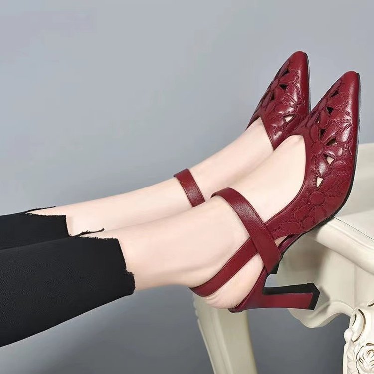 High heeled sandals with pointed hollow high heels for women - V.I.P Digital Presence