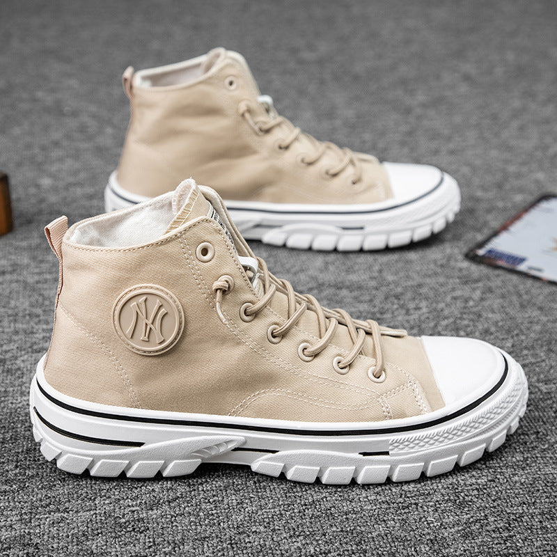 High top canvas shoes Korean style trendy sports and leisure shoes fashionable trendy shoes student board shoes - V.I.P Digital Presence