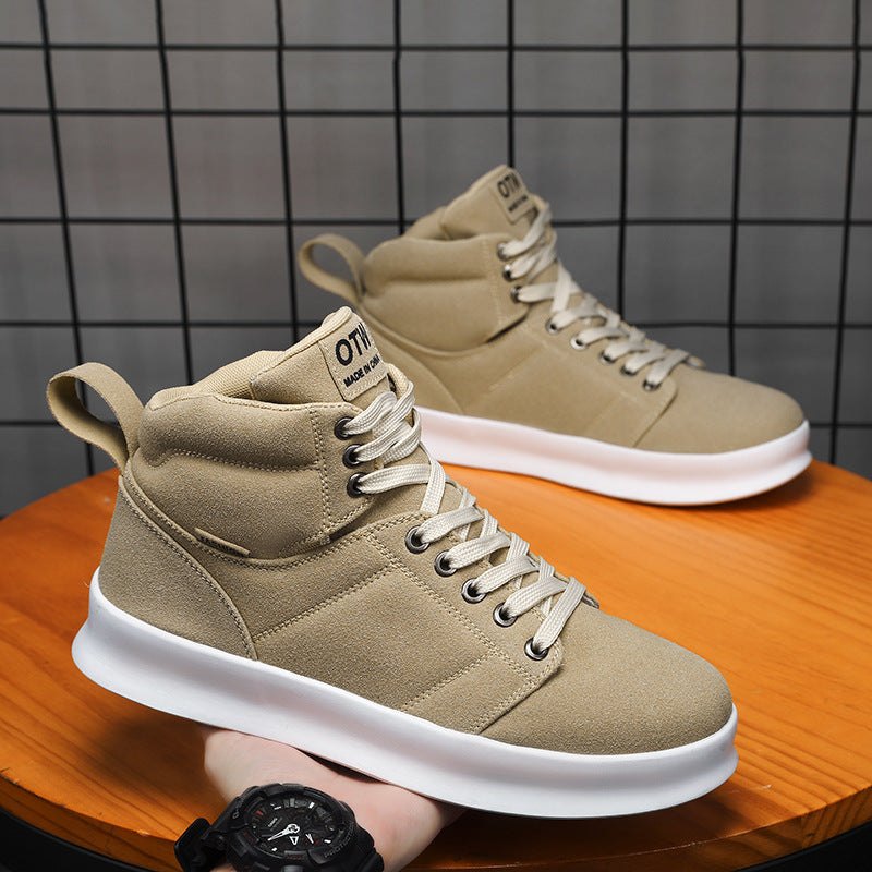 High top suede board shoes Air Force thick sole breathable sports student casual workwear shoes men - V.I.P Digital Presence