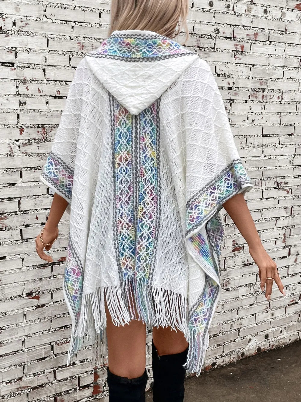 Hooded tassel cloak sweater shawl women's coat - V.I.P Digital Presence