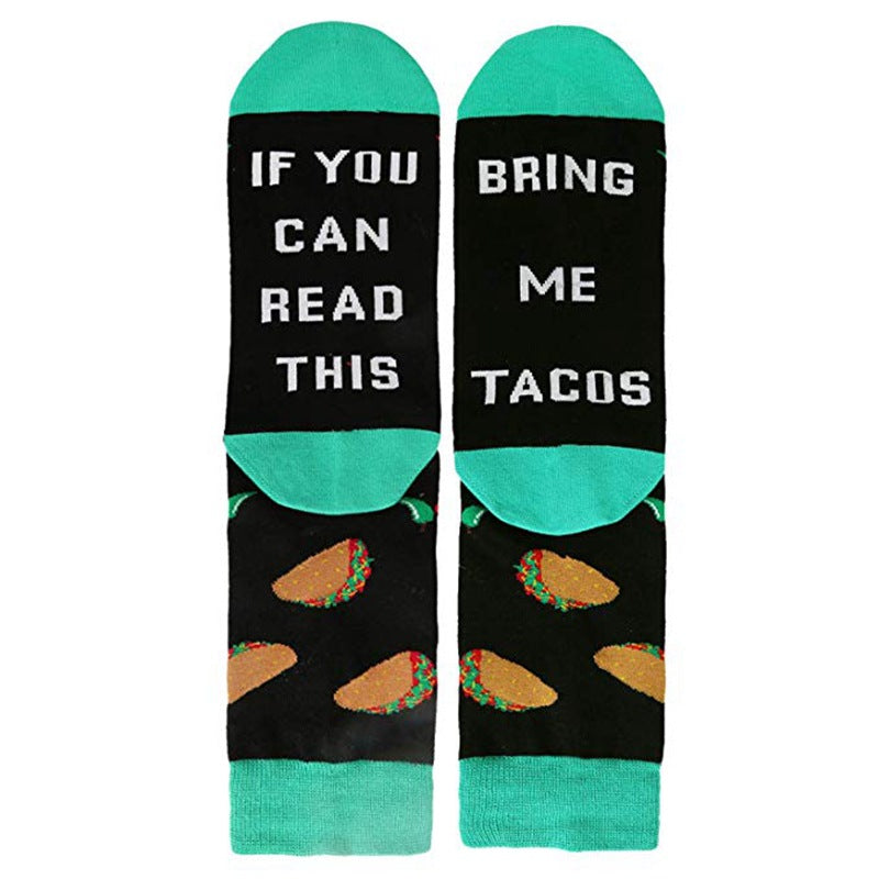 IF YOU CAN READ THIS Autumn And Winter Socks Mid Tube Socks Letter Pattern Midfield Socks - V.I.P Digital Presence