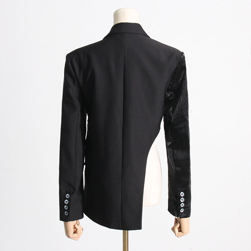 Irregular suit jacket women's waist cinched suit jacket - V.I.P Digital Presence