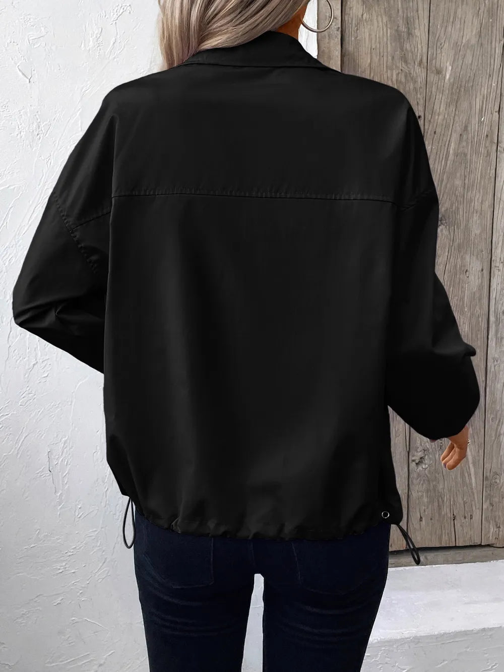 Ivy Lane Pocketed Zip Up Long Sleeve Jacket - V.I.P Digital Presence
