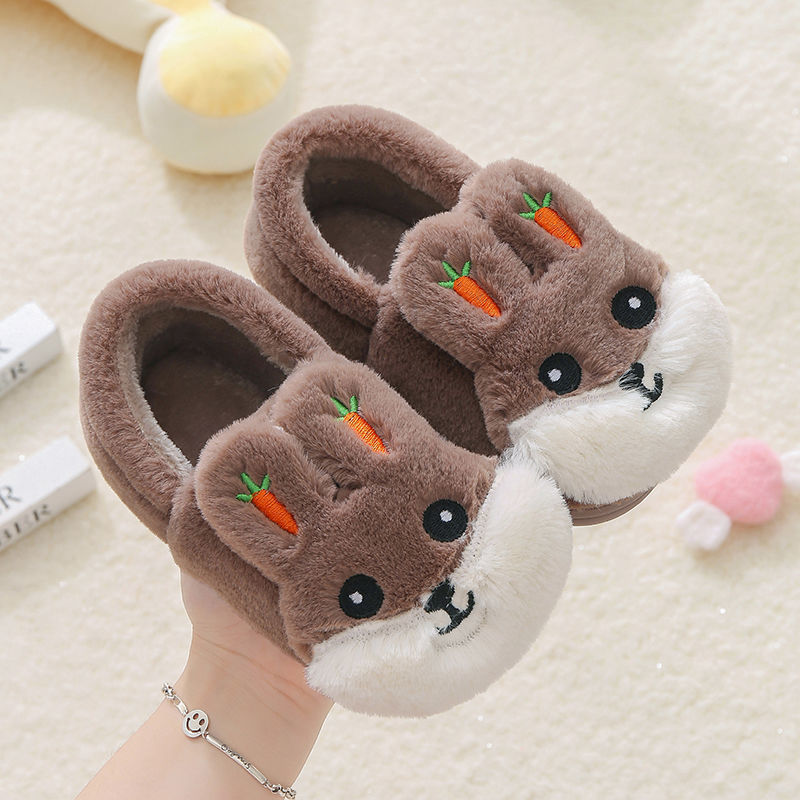 Kids Cotton Slides Autumn Winter Indoor Non-slip Cute Rabbit Non-slip Kids Shoes Home Slippers Fashion Baby Boys Girls Slippers - V.I.P Digital Presence