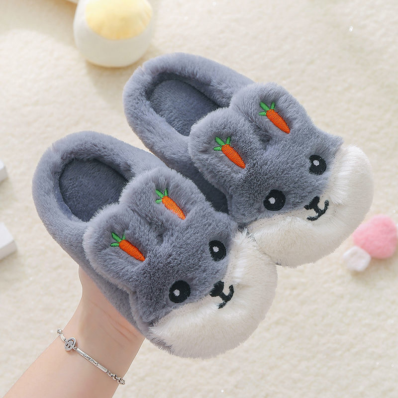 Kids Cotton Slides Autumn Winter Indoor Non-slip Cute Rabbit Non-slip Kids Shoes Home Slippers Fashion Baby Boys Girls Slippers - V.I.P Digital Presence