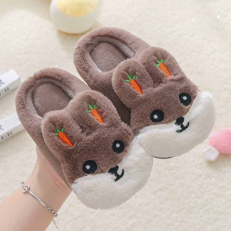 Kids Cotton Slides Autumn Winter Indoor Non-slip Cute Rabbit Non-slip Kids Shoes Home Slippers Fashion Baby Boys Girls Slippers - V.I.P Digital Presence
