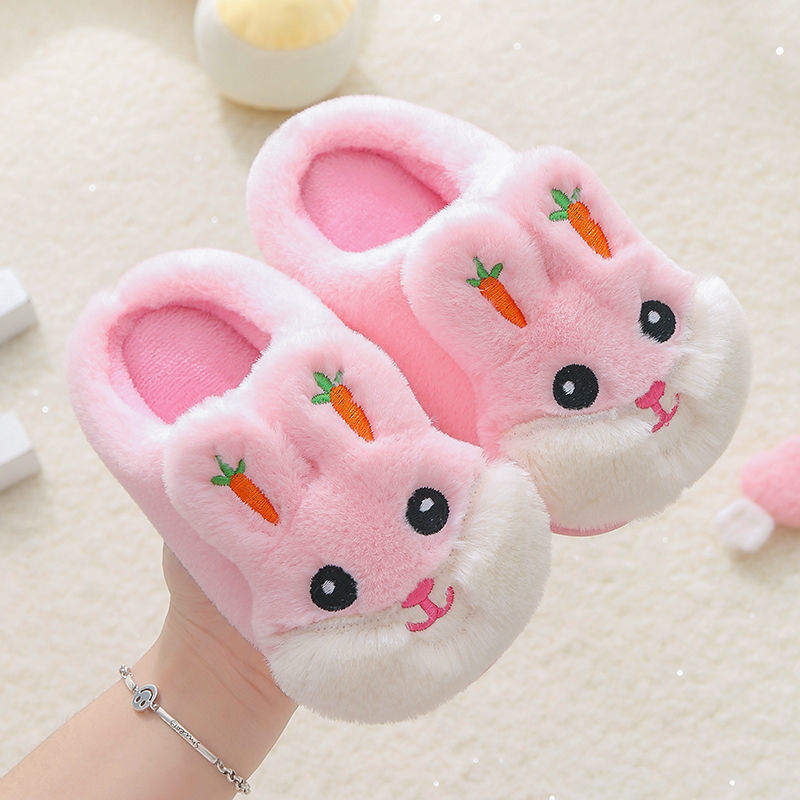 Kids Cotton Slides Autumn Winter Indoor Non-slip Cute Rabbit Non-slip Kids Shoes Home Slippers Fashion Baby Boys Girls Slippers - V.I.P Digital Presence