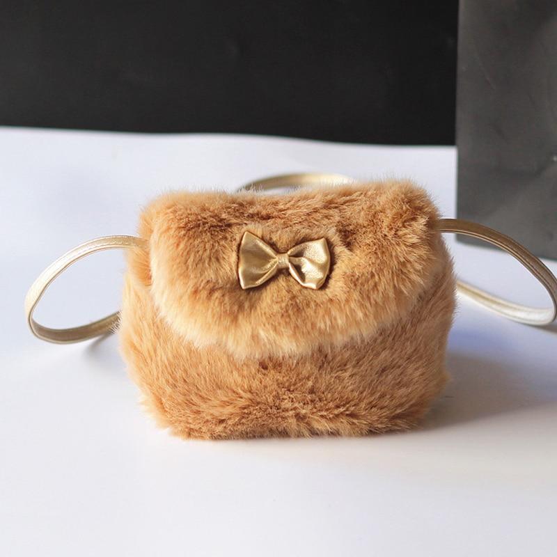 Kids Mini Cross body Bag Bowknot Imitation Fur Shoulder Messenger Bag - V.I.P Digital Presence