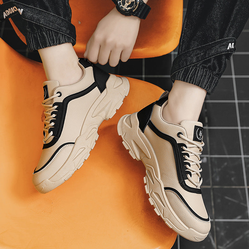 Labor protection shoes, wear-resistant shoes, sports and leisure outdoor hiking leather shoes, men's shoes, versatile thick soled trendy shoes - V.I.P Digital Presence