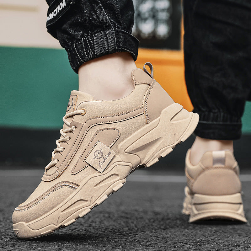 Labor protection shoes, wear-resistant shoes, sports and leisure outdoor hiking leather shoes, men's shoes, versatile thick soled trendy shoes - V.I.P Digital Presence