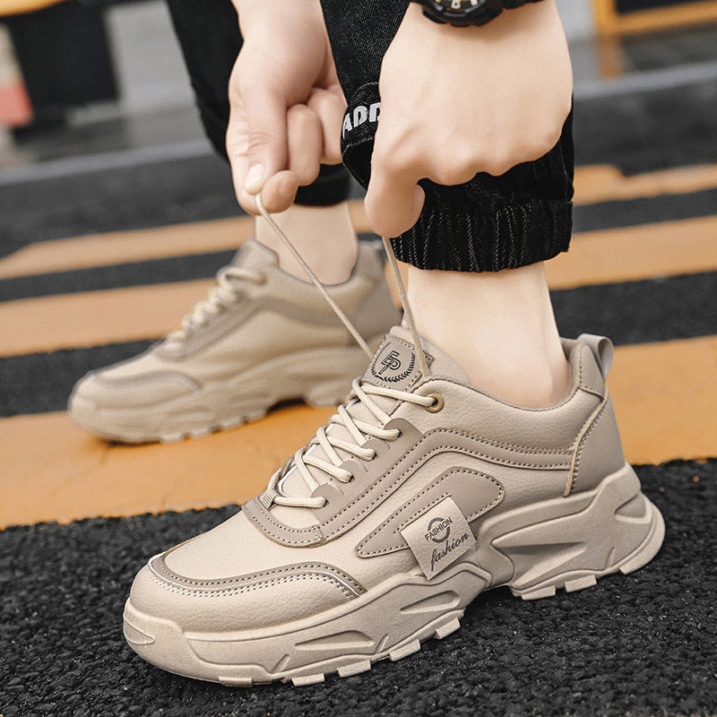 Labor protection shoes, wear-resistant shoes, sports and leisure outdoor hiking leather shoes, men's shoes, versatile thick soled trendy shoes - V.I.P Digital Presence