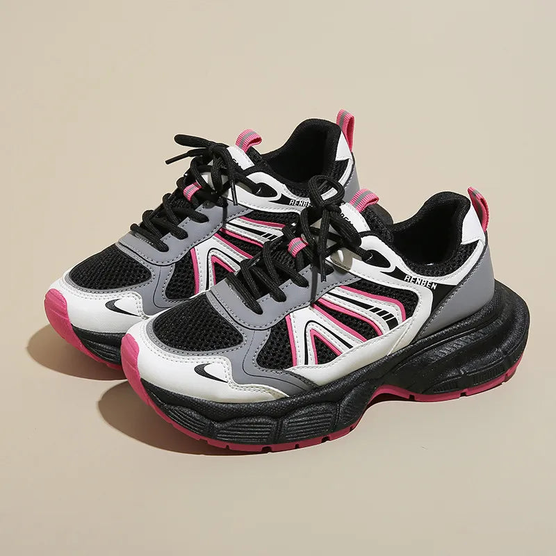 Lace-Up Platform Athletic Shoes - V.I.P Digital Presence