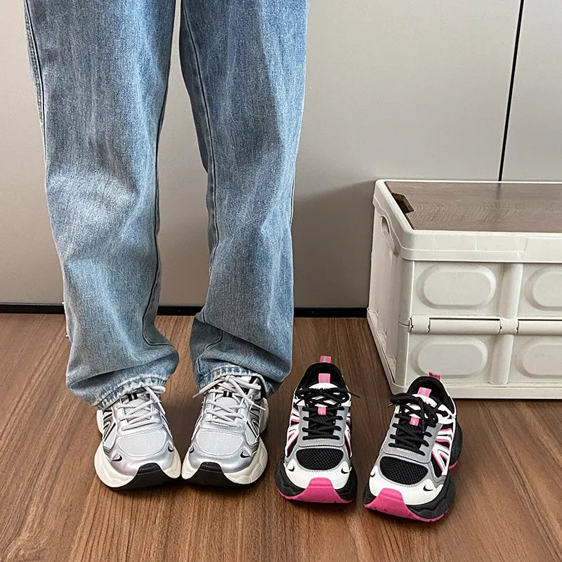 Lace-Up Platform Athletic Shoes - V.I.P Digital Presence