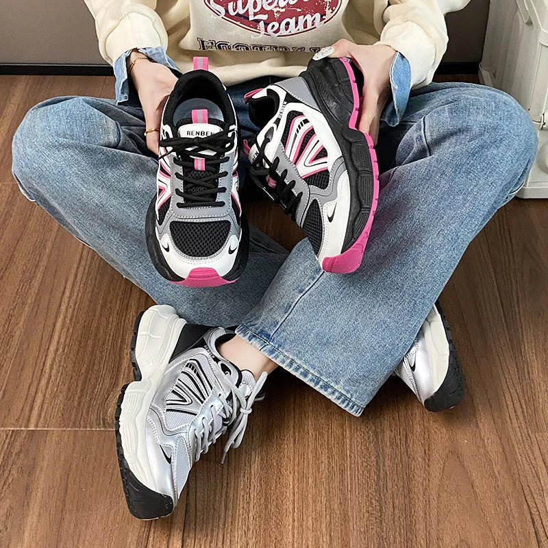 Lace-Up Platform Athletic Shoes - V.I.P Digital Presence