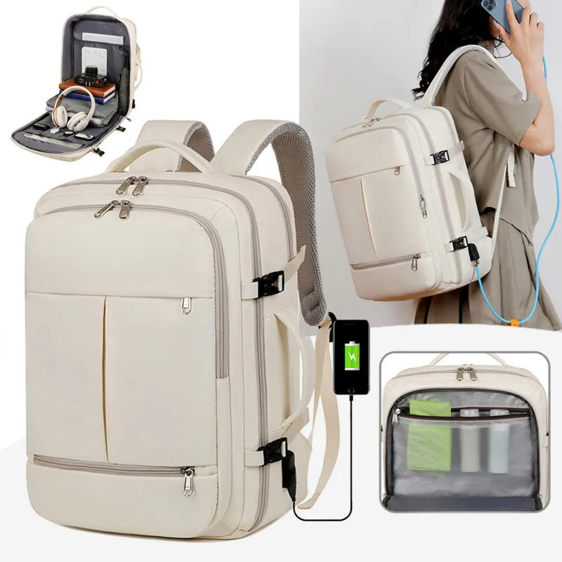 Large Capacity Backpack For Women Men Multiple Pockets And Zippers Versatile Computer Bags Business Travel Backpack - V.I.P Digital Presence