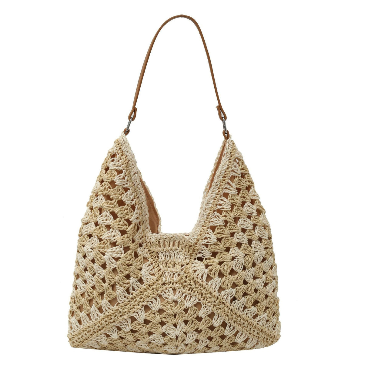 Large capacity woven bag, women's new fashionable single shoulder grass woven bag - V.I.P Digital Presence
