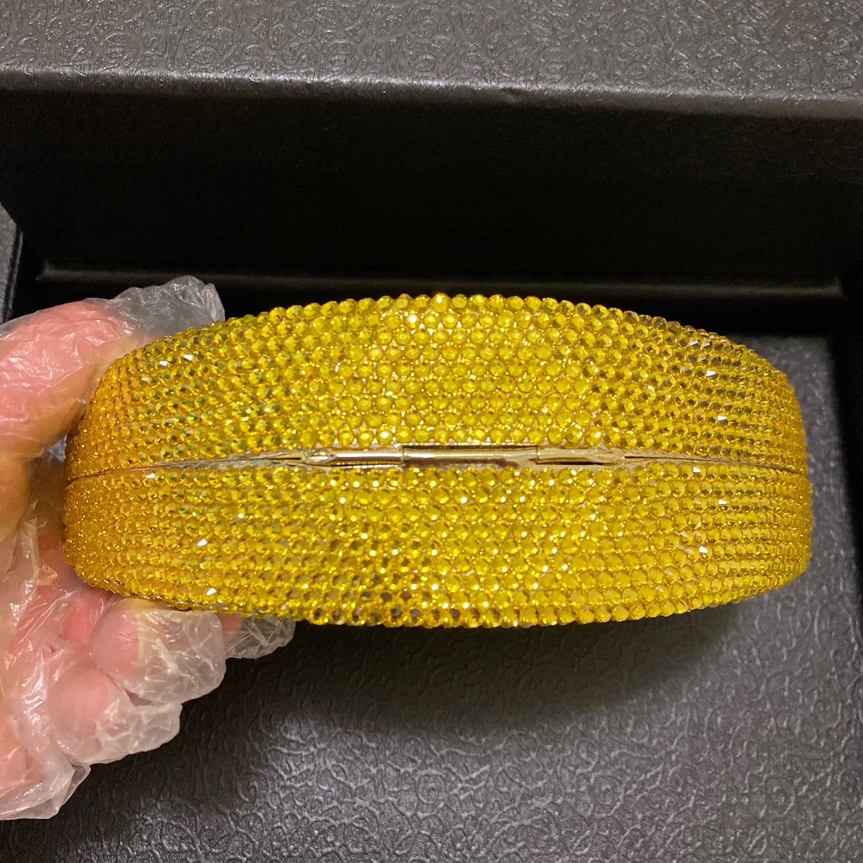 Lemon Shape AB/Gold Rhinestone Small Women Shoulder Bag Luxury Designer Lady Girls Evening Clutches Wedding Party Chain Purse - V.I.P Digital Presence