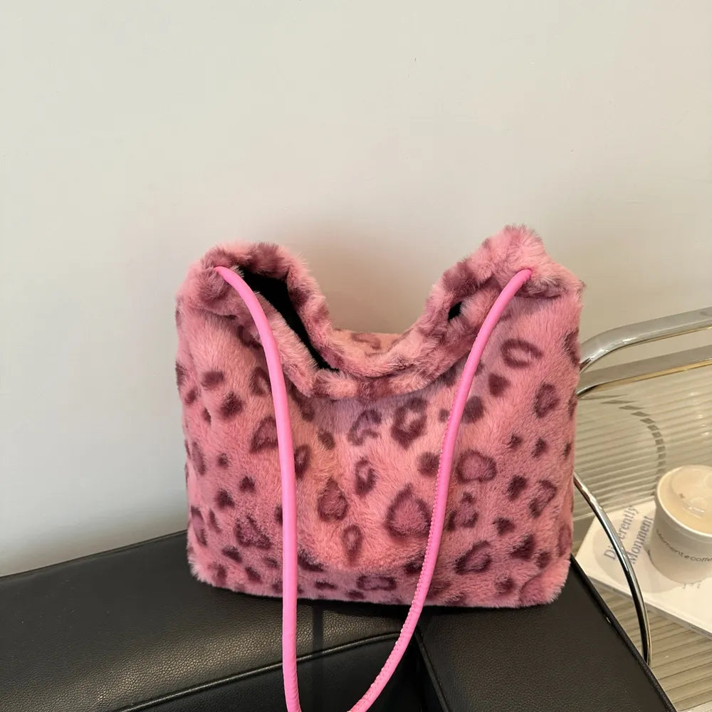 Leopard Furry Shoulder Bag - V.I.P Digital Presence