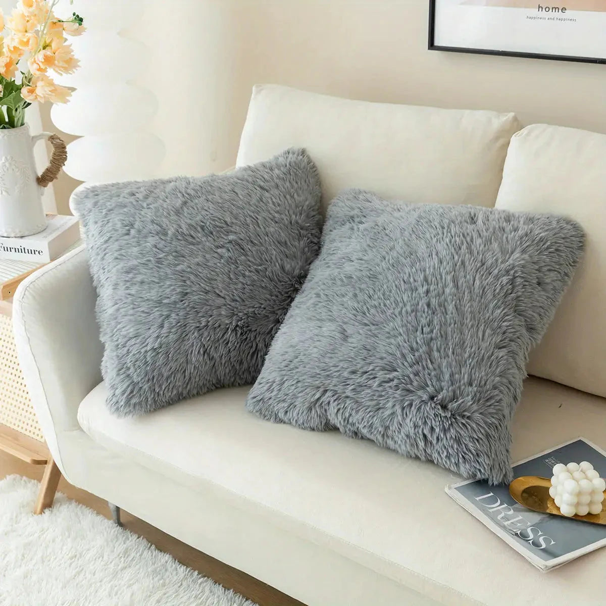 Luxurious Soft Faux Fur Throw Pillow Covers - V.I.P Digital Presence