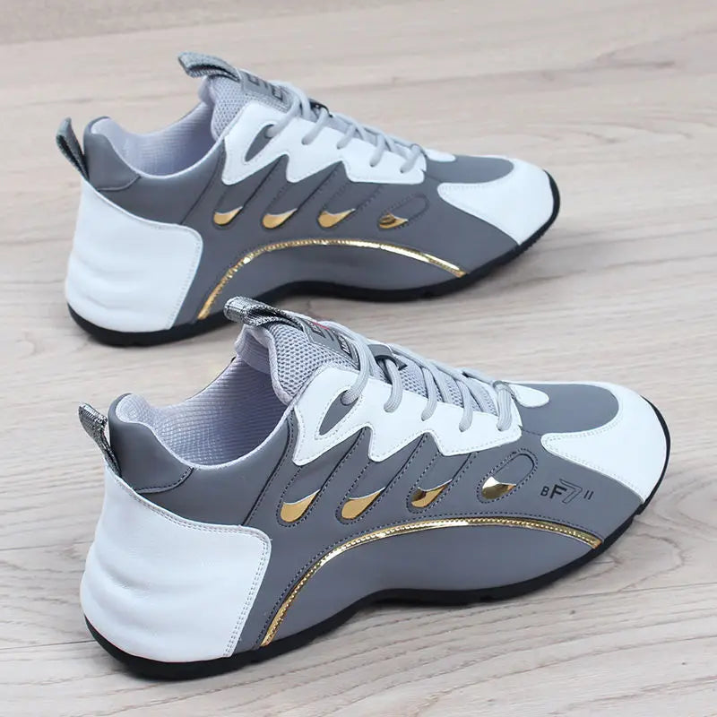 Luxury Men's Sneakers High Quality Leather Casual Shoes for Men Fashion All-match Sport Shoes Platform Comfor Men Running Shoes - V.I.P Digital Presence