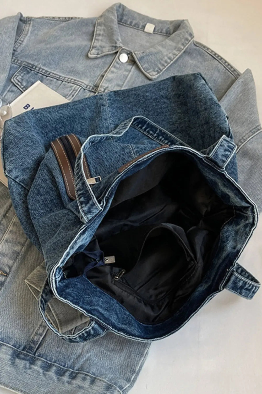 Medium Denim Tote Bag - V.I.P Digital Presence