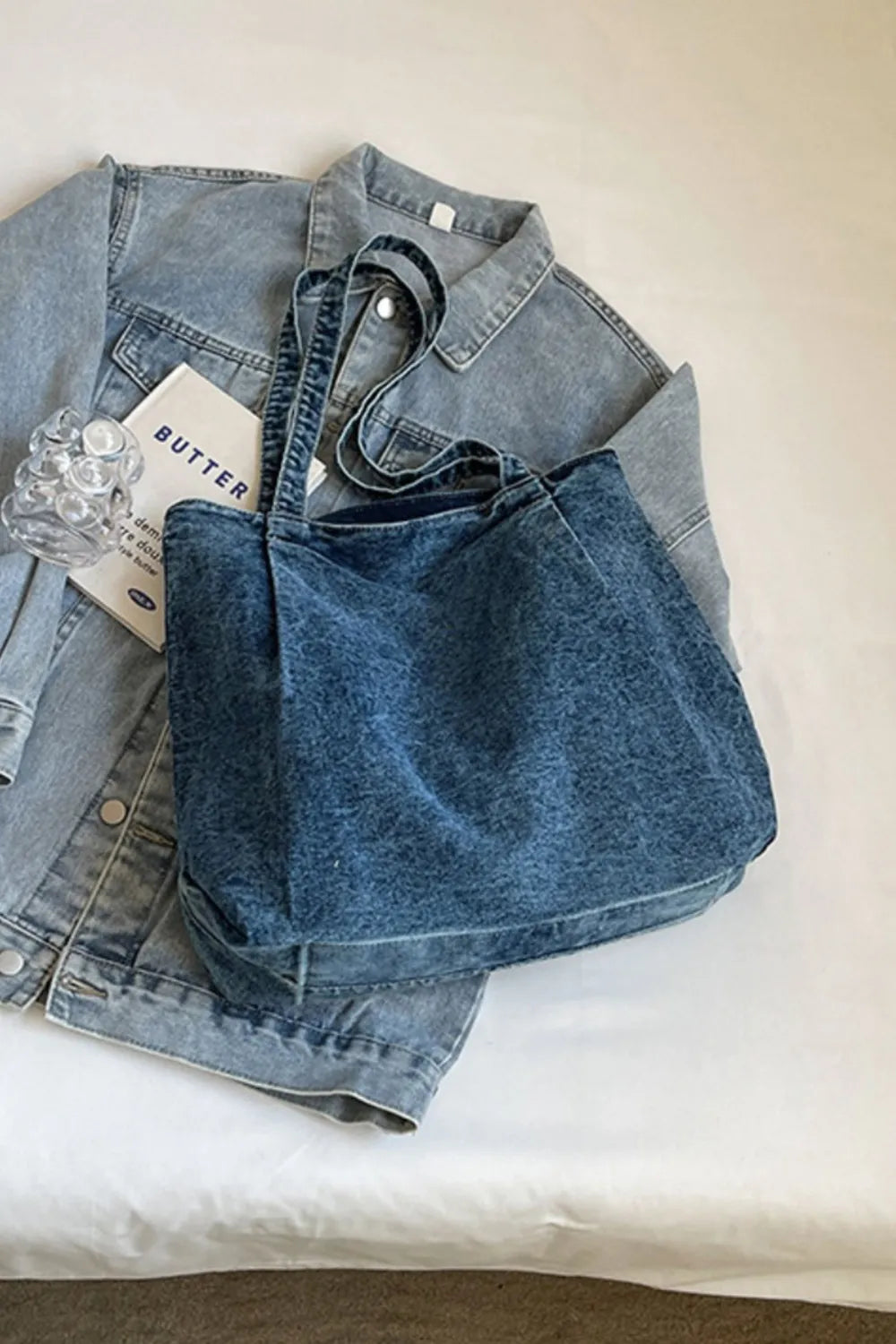 Medium Denim Tote Bag - V.I.P Digital Presence