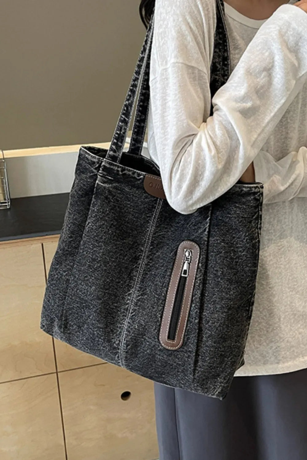 Medium Denim Tote Bag - V.I.P Digital Presence